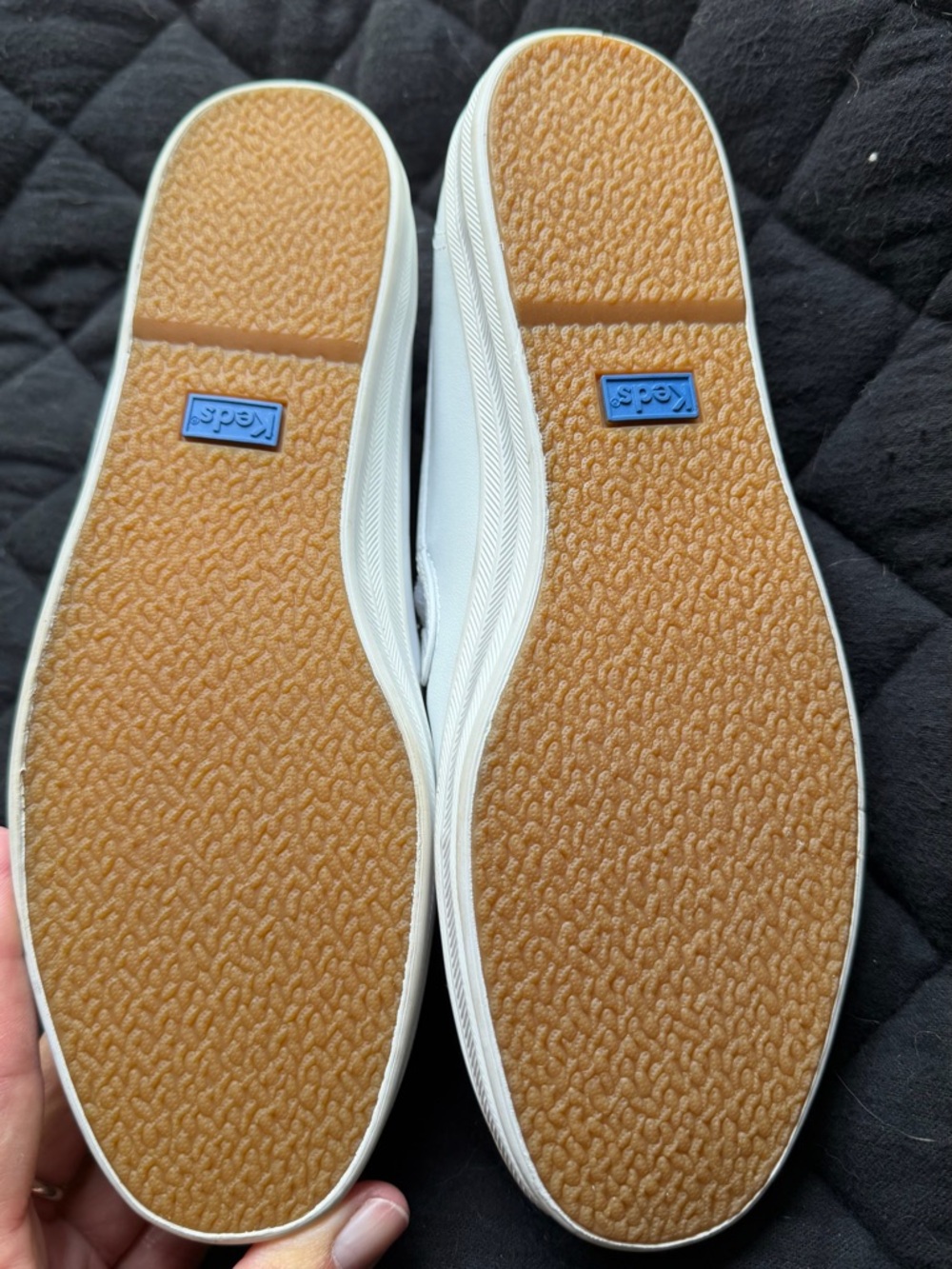 Keds White Slip-On Leather Sneakers, 6.5 - Picture 5 of 6